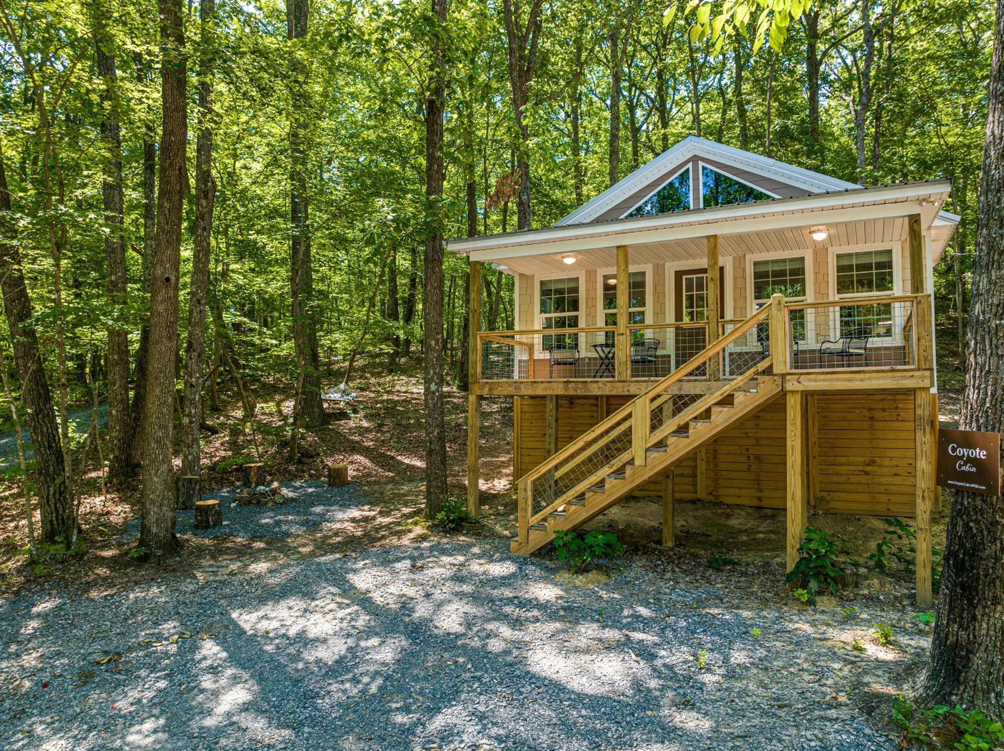 Coyote Cabin At Woodland Retreat At Desoto Beside Desoto State Park Fort Payne Eksteriør bilde